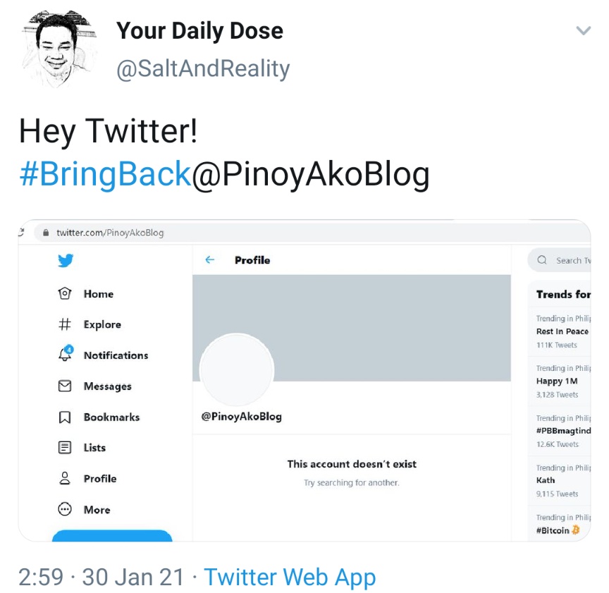 Hey Twitter! #BringBack@PinoyAkoBlog