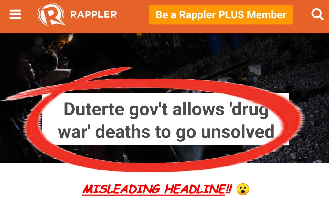 DISHONEST Rappler “report” claims Duterte gov’t in trouble with ICC because it “allows” drug war deaths to go unsolved!