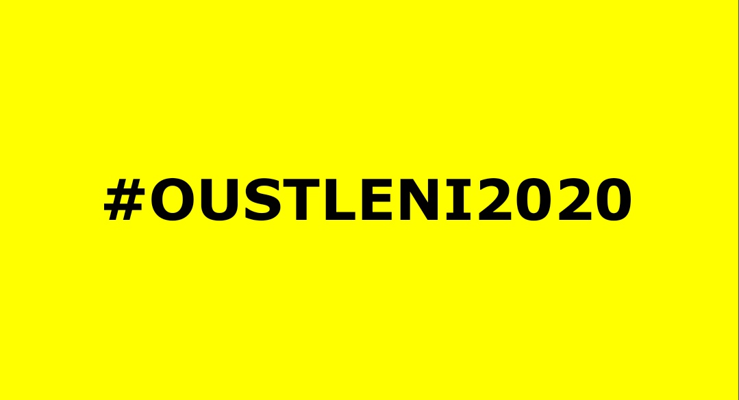 The hashtag #OUSTLENI2020 “trended” on Twitter but went unreported on mainstream media